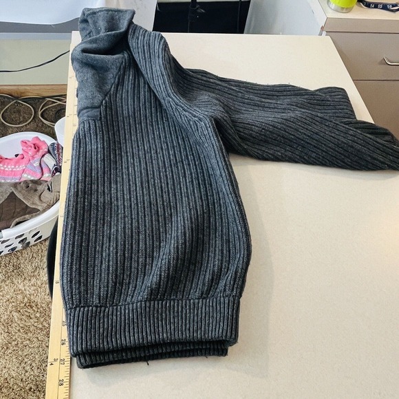 Mens XL Duluth High Neck Infantry Sweater Gray Cotton Wool Blend Standard Fit - Picture 8 of 8